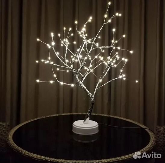 Новый светильник дерево теплый свет