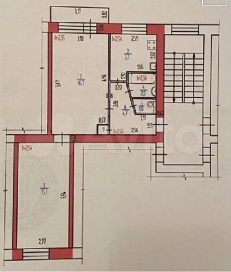 2-к. квартира, 45,7 м², 5/5 эт.