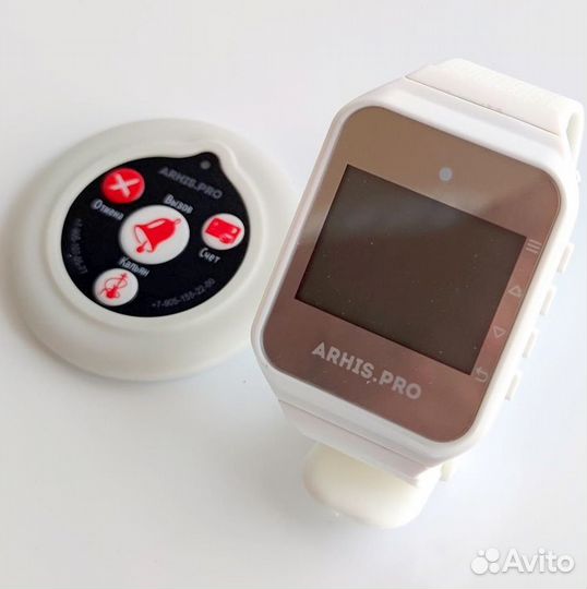 Беспроводная кнопка вызова официанта с часами