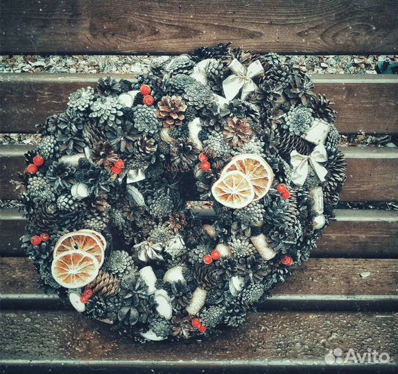 Венок на дверь интерьерный венок