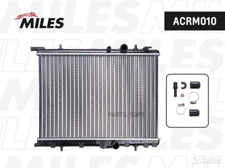 Радиатор peugeot 206 1.1-1.6 02- (без нижн. отвода)