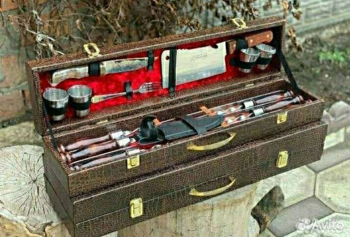 Подарочный набор шампуров в кейсе