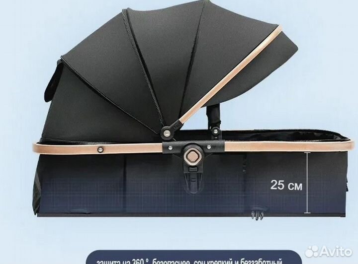Коляска трансформер 3 в 1 для прогулок