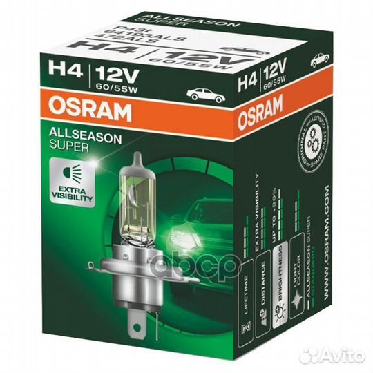 Лампа H4 12V-60/55W (P43t) allseason 64193ALS O