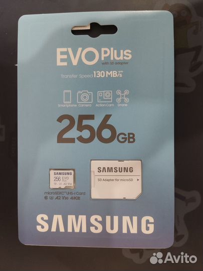 Карта памяти micro sd 256 samsung новая,на гаранти