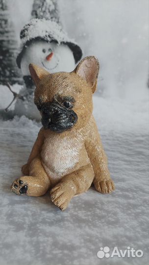 Статуэтка французский бульдог из гипса