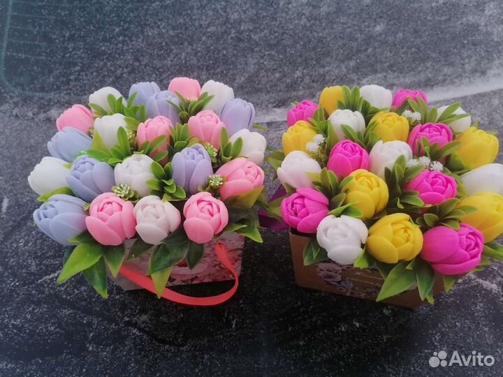 Тюльпаны мыло