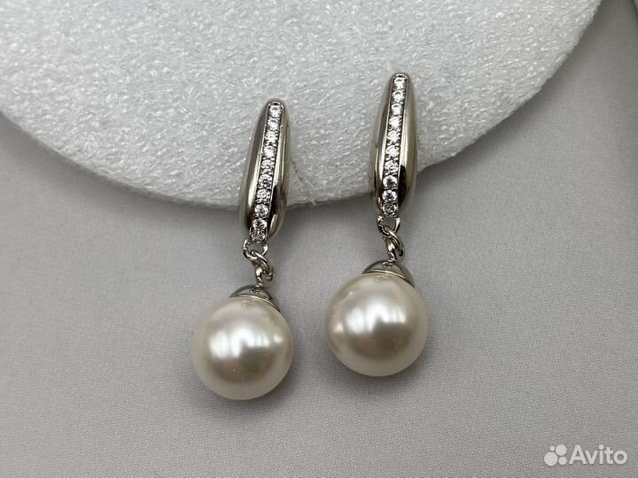 Серьги с жемчугом(иск) 
