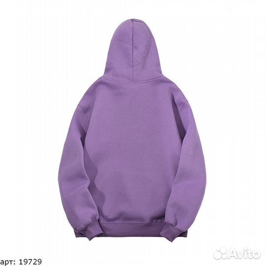 Худи stussy violet logo сиреневое