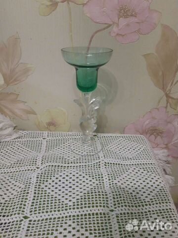 Подсвечник гусь хрустальный