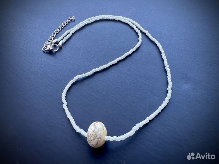 Чокер с натуральным янтарем