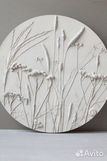 Ботанический барельеф- Интерьерная картина