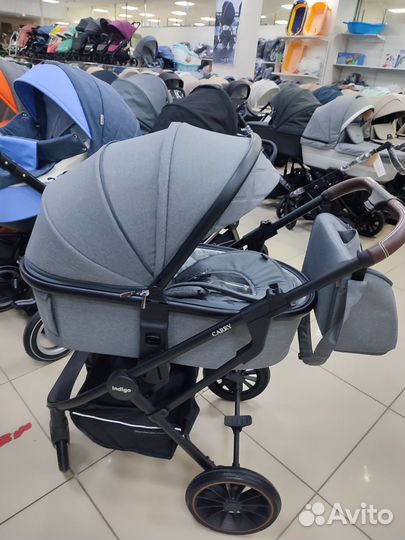 Коляска 3 в 1.индиго карри