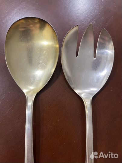 Ложки салатные, серебрение, винтаж, Германия