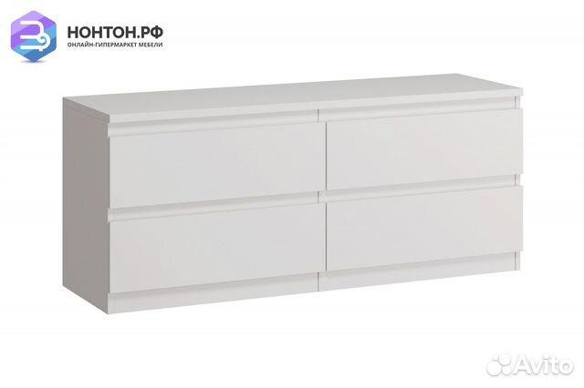 Тумба Кастор 4 ящика белая