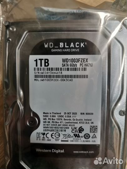 Жесткий диск WD Black 1 тб (WD1003fzex)