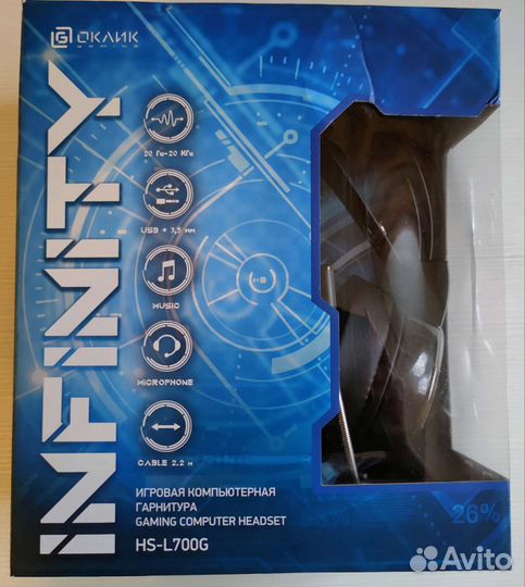 Гарнитура игровая Oklick HS-L700G infinity