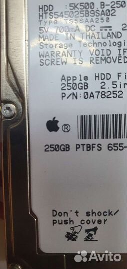 Жесткий диск hdd 2.5 250g