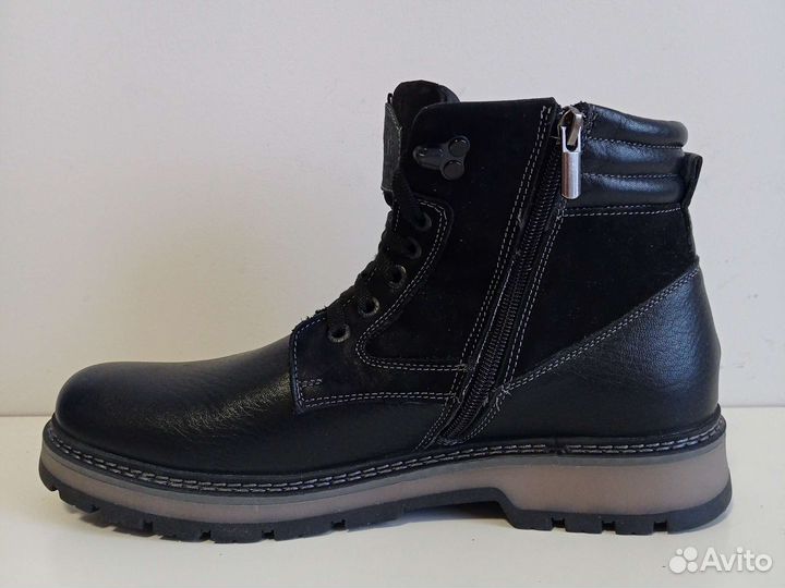 Ботинки зимние 40(26 см), 42(28 см)кожа,мех натур