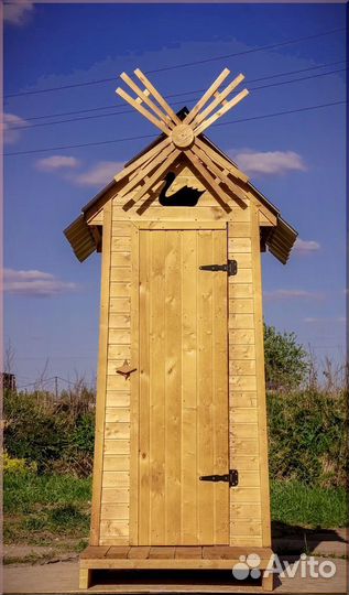 Уличный туалет деревянный С531