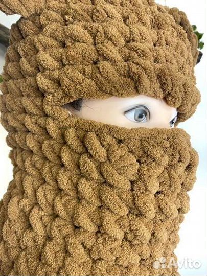 Балаклава вязаная для девушек