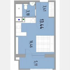 1-к. апартаменты, 28,6 м², 13/13 эт.