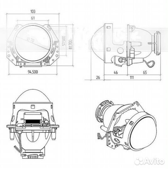 Комплект биксеноновых линз Hella 5R