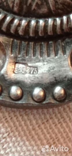 Брошь СССР серебро 875 пробы