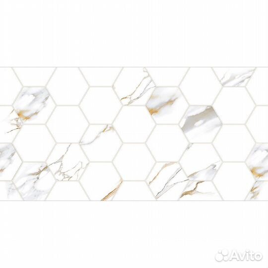 Плитка облицовочная Alma Ceramica Dublin белая геометрия 500x249x8,5 мм (11 шт.1,37 кв.м)