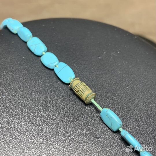 Винтажные Бусы Из Говлита Под Бирюзу Ретро