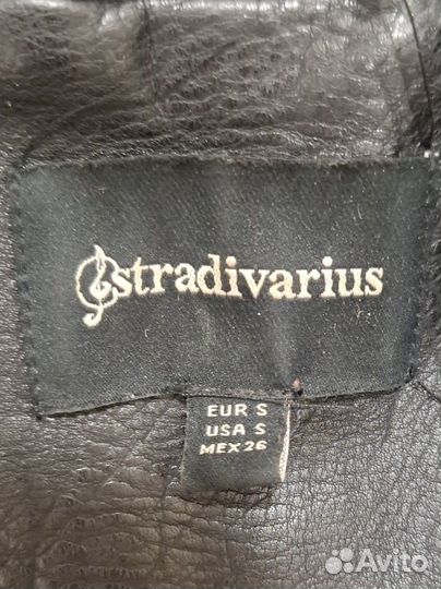 Кожаная женская куртка stradivarius