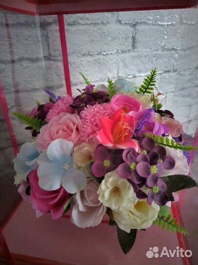 Букеты из мыльных роз