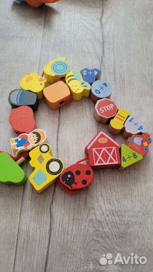 Деревянные бусины для детей 