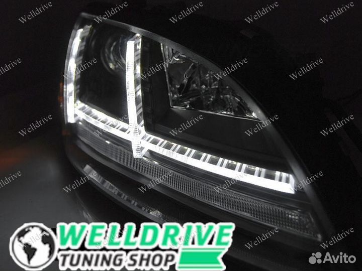 Фары Audi TT 06-10 8J ксенон Led с дхо черные