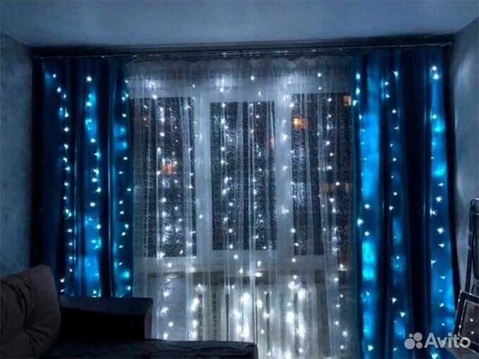 Гирлянда штора 1.5/1.5, 2/2, 3/2 3/3 и т д