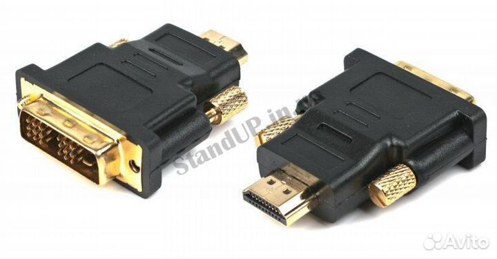 Переходник DVI-D - hdmi (DVI папа - hdmi папа)