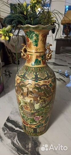 Китайская напольная ваза старинная