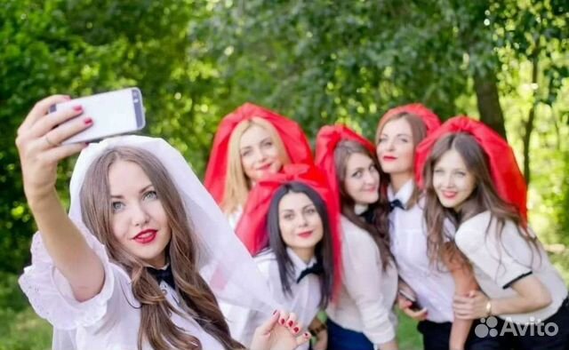 Фата для девичника, фата на девичник