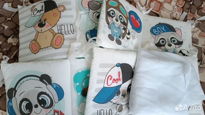 Новые бортики плюс балдахин в кроватку