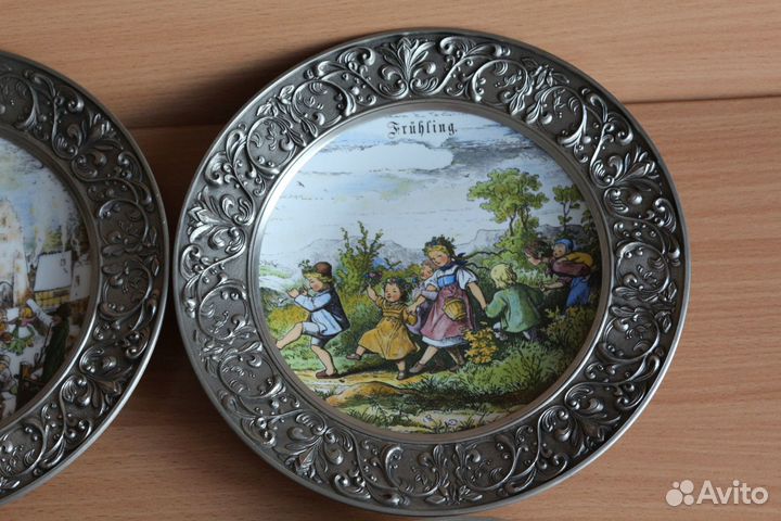 Коллекционные, настенные тарелки. Времена года