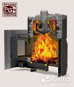 Печь для бани Русь-сетка 12 Л Панорама