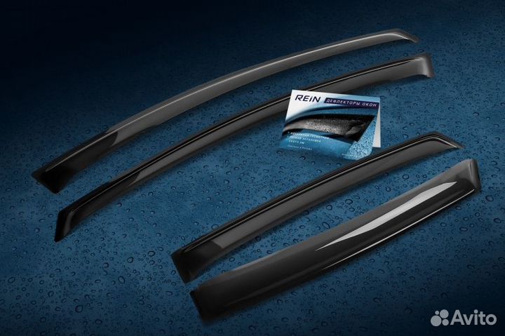 Дефлектор окон (накладной скотч 3м) 4 шт. ford fus