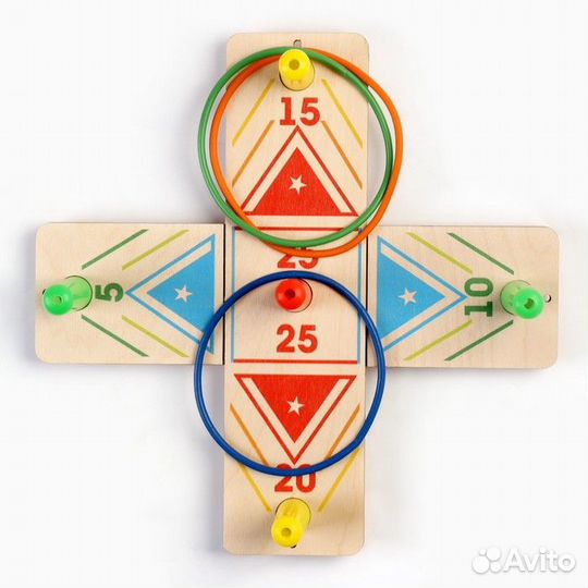 2 шт. Игра 'Кольцеброс', 10 колец, поле 34.5 х 34