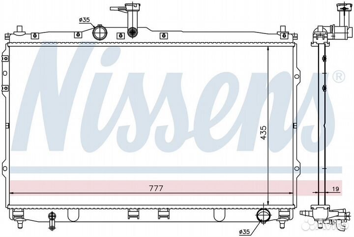 Радиатор охлаждения двс hyundai H300 (2007) 2.5 cr