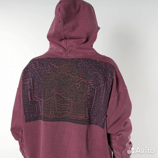 Худи cavempt бордовое
