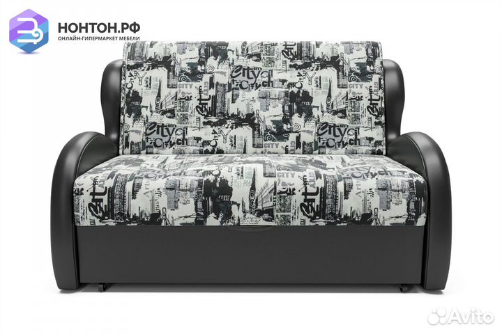 Диван аккордеон Атлант принт газета