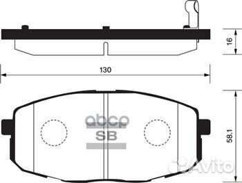 SP1162SNS 1038 02 колодки дисковые п Kia Carens