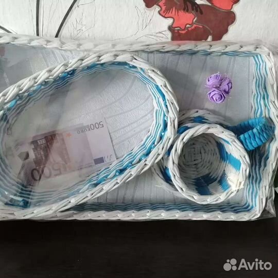 Подарочный чайный набор из бумажной лозы