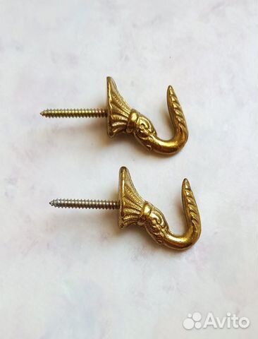 Новые крючки для шторных подхватов (латунь)