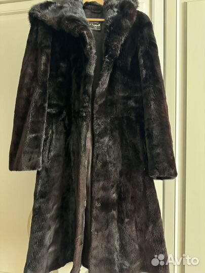 Шуба норковая с капюшоном